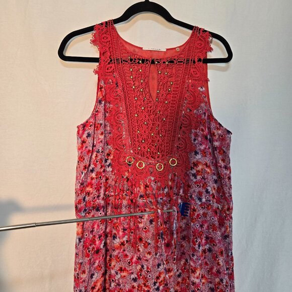 TAHARI Fairy Cottagecore Multicolor Floral Tulle Lace Dress Size 10 New NO Tags! - Picture 4 of 16